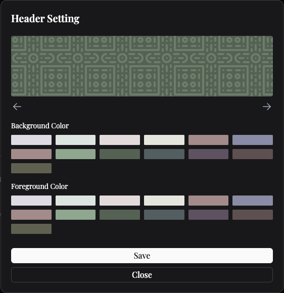 Journal setting